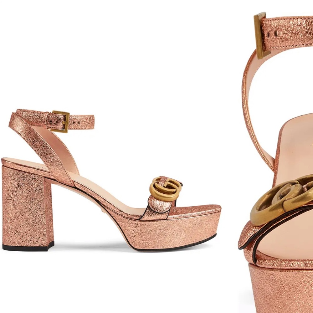 Rose Gold Authentic Gucci Heels